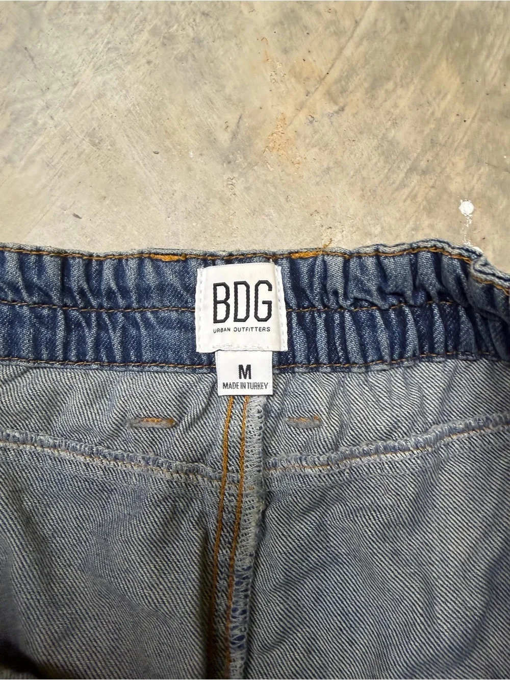 BDG Dark Blue Denim Cargo Mini Skort